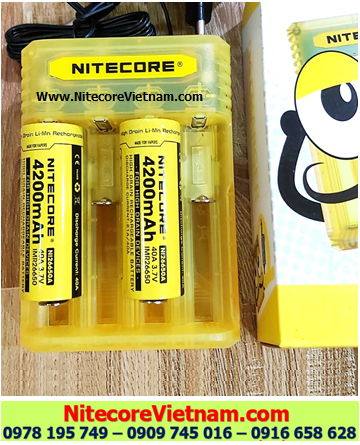 Nitecore Q4 (Bộ sạc 04 Khe Sạc kèm sẳn 02 pin SẠC 18650 NITECORE IMR26650 5000mAh (Dòng xả 40A) lithium 3.7v) chính hãng